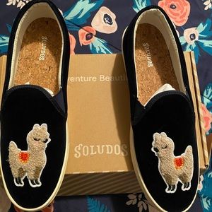 Soludos Velvet Llama Sneakers